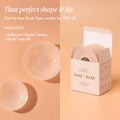 Adhesive & Boob Tape Set contents at 10% off: Adhesive Nipple Covers and Boob Tape Kit, shown as two reusable silicone nipple covers and an open box of breast lift tape