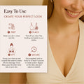 How to apply Extra-Boost Sticky Push Up Inserts in 4 steps: 1. prep, skin clean and dry; 2. place, peel one backing and stick to your bra or top; 3. position, scoop your chest up and in, then press the other sticky side to skin; 4. secure, hold 5 seconds and repeat